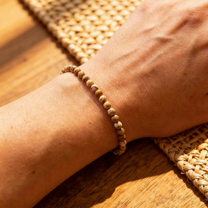Bracelet Fin en Pierres Naturelles 4mm — Discret & Élégant