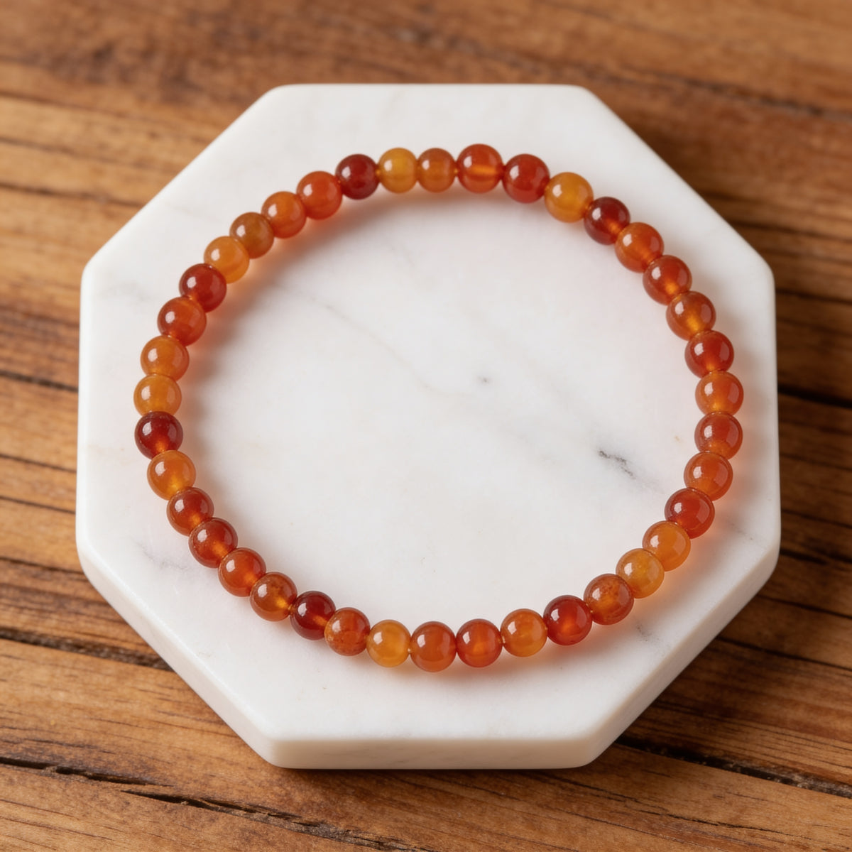 Bracelet Fin en Pierres Naturelles de 4mm - - L'Arbre des Chakras