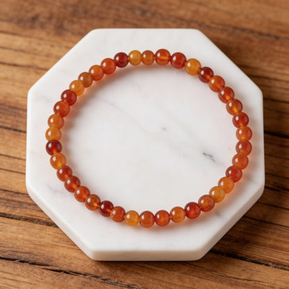 Bracelet Fin en Pierres Naturelles de 4mm - - L'Arbre des Chakras