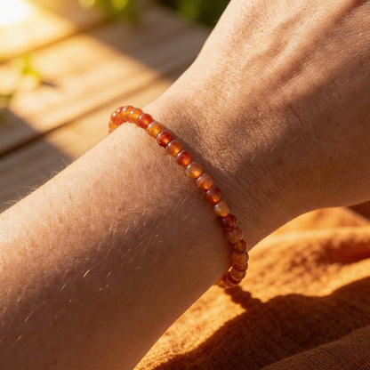 Bracelet Fin en Pierres Naturelles 4mm — Discret & Élégant