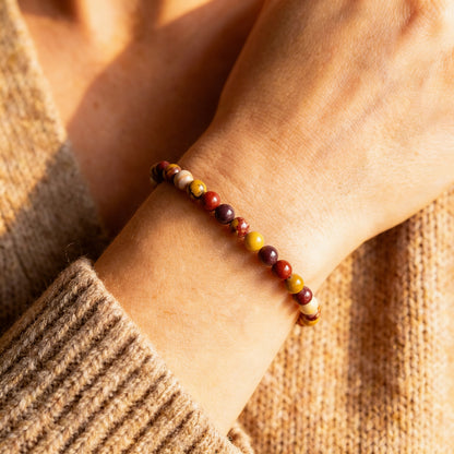 Bracelet Fin en Pierres Naturelles 4mm — Discret & Élégant