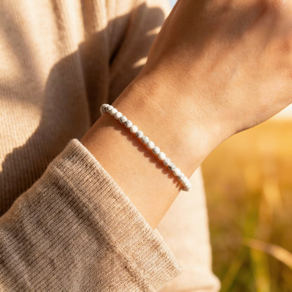 Bracelet Fin en Pierres Naturelles 4mm — Discret & Élégant
