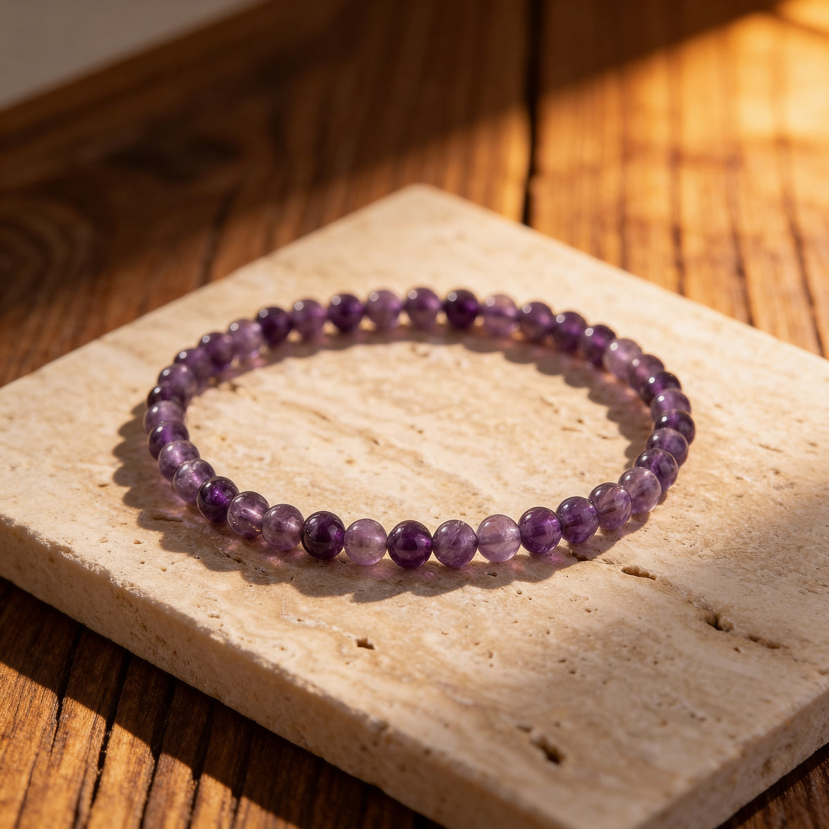Bracelet Fin en Pierres Naturelles 4mm — Discret & Élégant