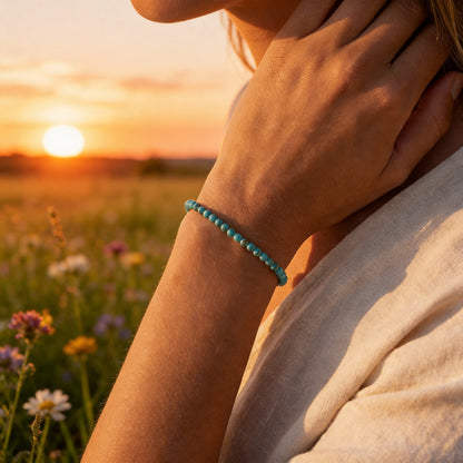 Bracelet Fin en Pierres Naturelles 4mm — Discret & Élégant