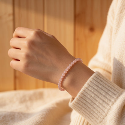 Bracelet Fin en Pierres Naturelles 4mm — Discret & Élégant