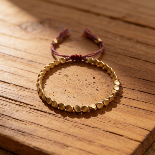Bracelet Tibétain en Cuivre — Équilibre & Énergie Vitale