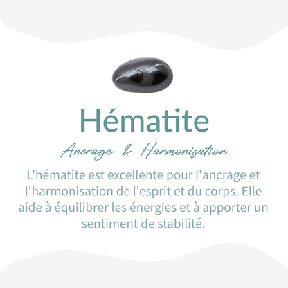 Bracelet Hématite, Shungite & Tourmaline — Guidance & Protection Triple