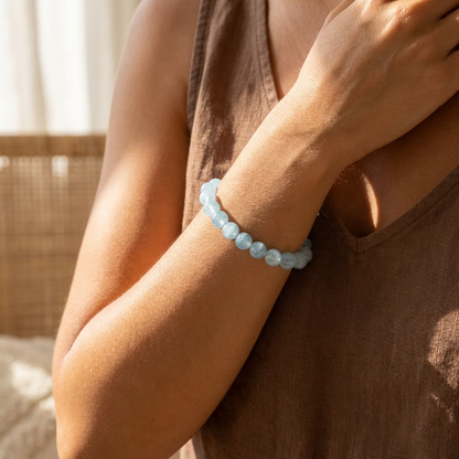 Bracelet Aigue-Marine — Sérénité, Clarté & Courage Émotionnel