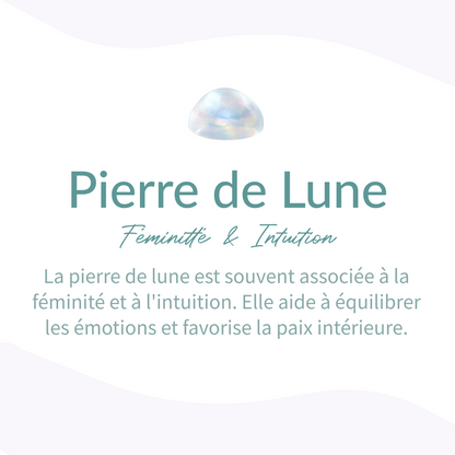 Bracelet Labradorite, Pierre de Lune & Kunzite — Énergie Féminine