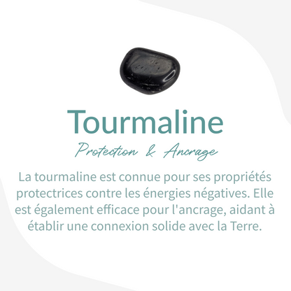 Bracelet Hématite, Shungite & Tourmaline — Guidance & Protection Triple